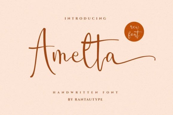 Amelta: A Modern Script Font for Digital Branding