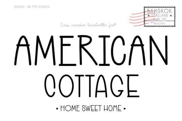 American Cottage Font for Editorial Design