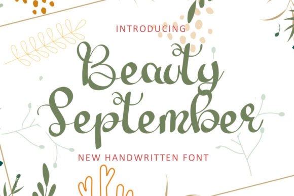 Beauty September Font Review for Branding