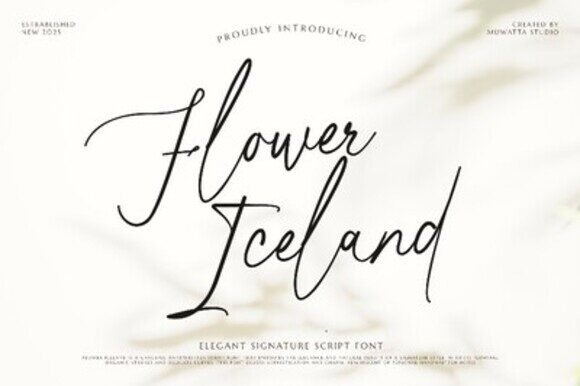 Flower Iceland Font for Elegant Branding
