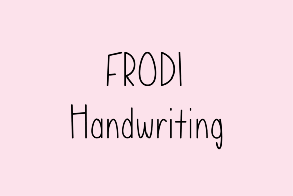 Frodi: A Friendly Handwritten Font for Editorial Design