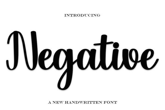 Negative Font: Elegant Script for Handmade Brands