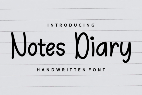 Notes Diary Font for Authentic Small Business Branding