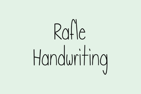 Rafle: A Friendly Handwritten Font for Editorial Design