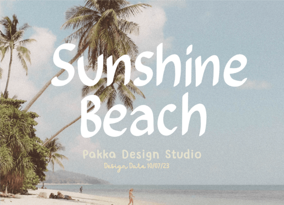 Sunshine Beach Font for Playful Campaign Design