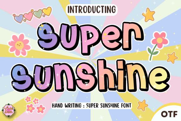 Super Sunshine Font for Festive Editorial Design