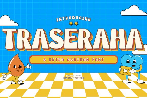 Traseraha: A Retro Cartoon Typeface for Editorial Charm