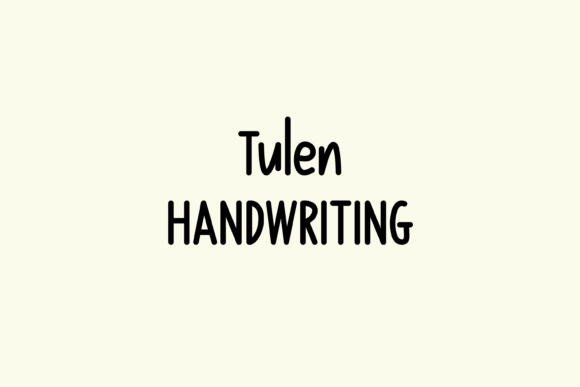 Tulen: A Whimsical Handwritten Font for Makers