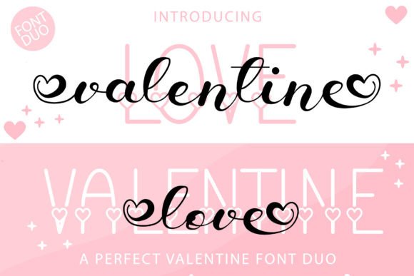 Valentine Love Duo Font for Romantic Branding